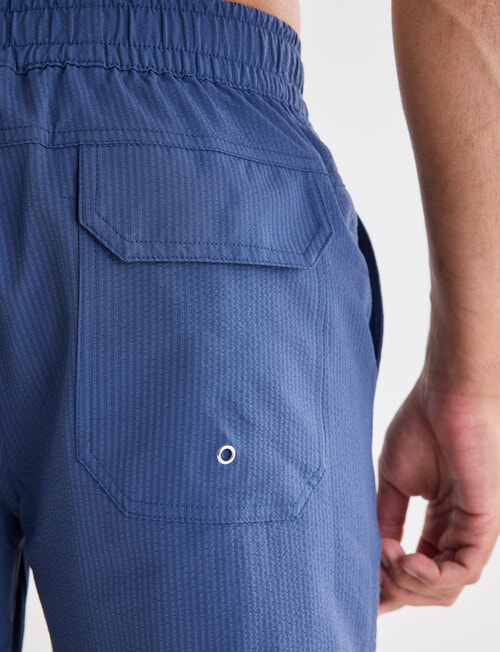 Gasoline Rivea Seersucker Shorts, Blue product photo View 04 L