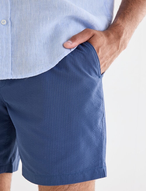 Gasoline Rivea Seersucker Shorts, Blue product photo View 05 L