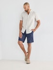 Gasoline Pique Elastic Waist Shorts, Slate product photo View 03 S