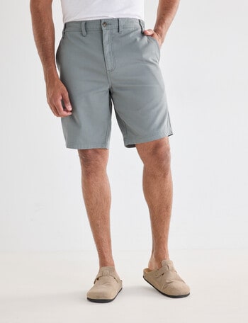 Gasoline Pique Elastic Waist Shorts, Sage product photo