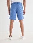 Gasoline Pique Elastic Waist Shorts, Blue product photo View 02 S