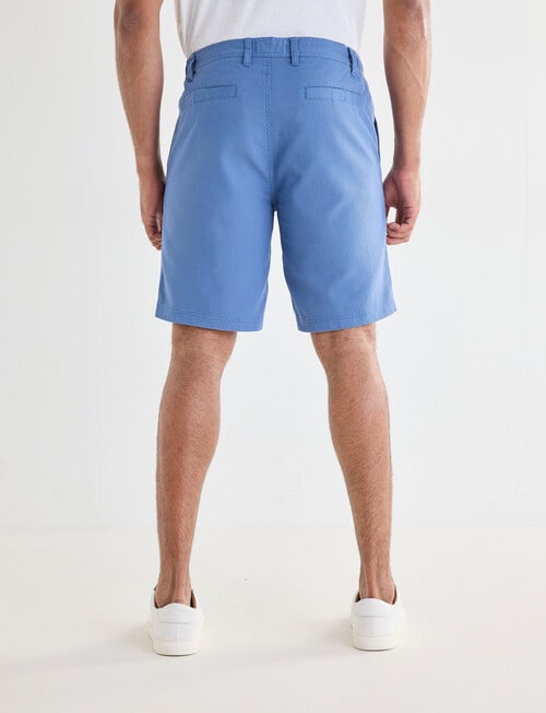 Gasoline Pique Elastic Waist Shorts, Blue product photo View 02 L