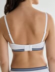 Honey Vegas Seamfree Bra With Stripe Band, White, AA-C product photo View 02 S