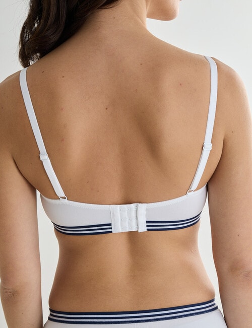 Honey Vegas Seamfree Bra With Stripe Band, White, AA-C product photo View 02 L