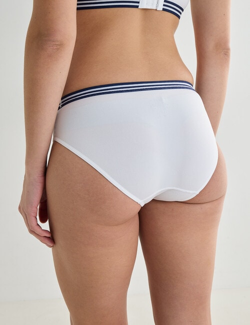Honey Vegas Seamfree Bikini With Stripe Band, White product photo View 02 L