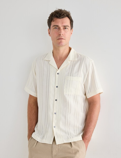 Gasoline Avalon Revere Shirt, Bone product photo