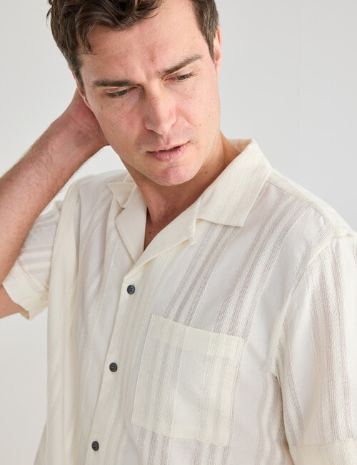 Gasoline Avalon Revere Shirt, Bone product photo View 04 L