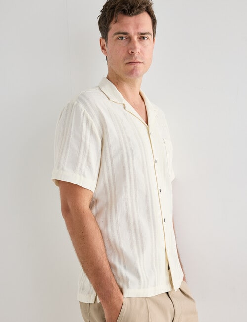 Gasoline Avalon Revere Shirt, Bone product photo View 05 L