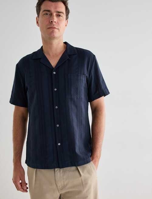 Gasoline Avalon Revere Shirt, Navy product photo View 05 L