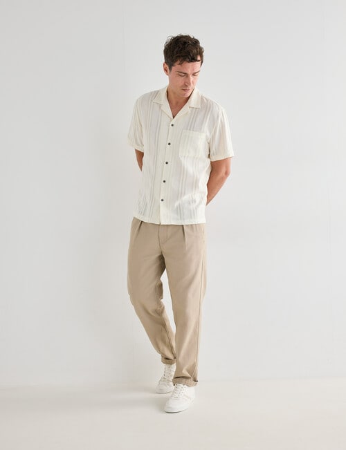 Gasoline Avalon Revere Shirt, Bone product photo View 03 L