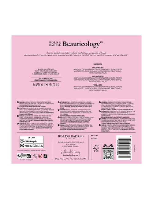 Baylis and Harding Beauticology Cosmic Beauty Lip Trio Gift Set product photo View 05 L