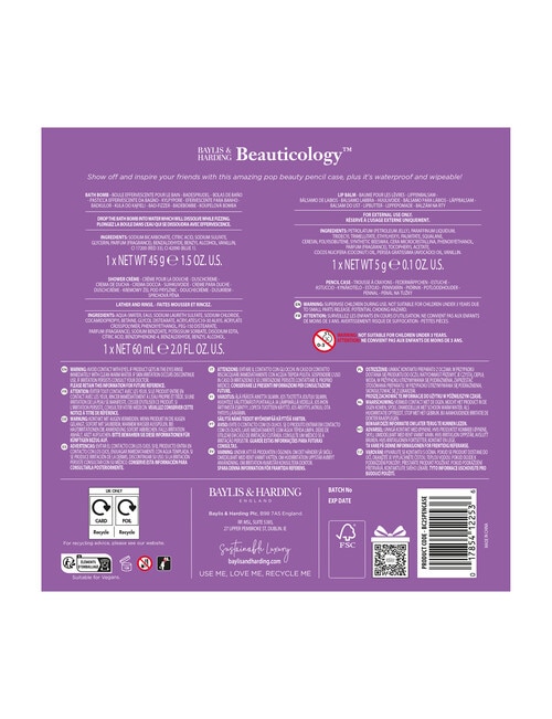 Baylis and Harding Beauticology Pop Beauty Pencil Case Gift Set product photo View 05 L