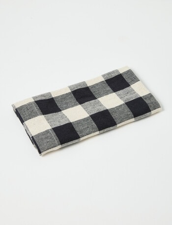 Amy Piper Gingham Napkin, Black & Natural product photo