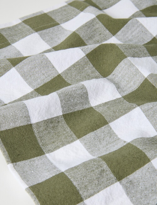 Amy Piper Gingham Napkin, Green & White product photo View 03 L