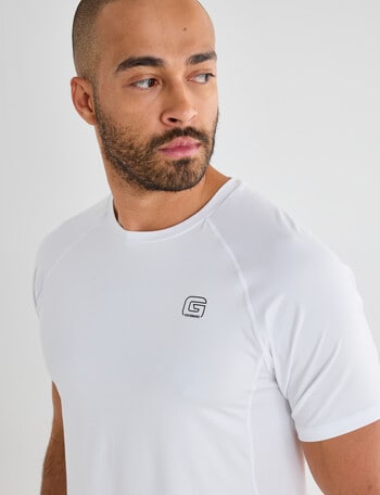Gym Equipment Performance Short Sleeve Tee, White product photo