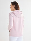 Ella J Lightweight Zip Hoodie, Pale Pink product photo View 02 S