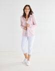 Ella J Lightweight Zip Hoodie, Pale Pink product photo View 03 S