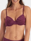 Berlei Because Mindful Mesh Lightly Lined Bra, Sweet Blackcurrant, A-G product photo