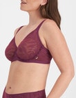 Berlei Because Mindful Mesh Minimiser Bra, Blackcurrant, D-G product photo View 02 S