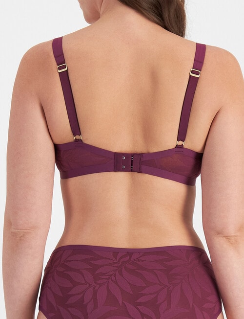 Berlei Because Mindful Mesh Minimiser Bra, Blackcurrant, D-G product photo View 03 L