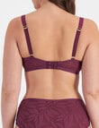 Berlei Because Mindful Mesh Minimiser Bra, Blackcurrant, D-G product photo View 03 S