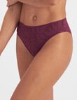 Berlei Because Mindful Mesh Hi Bikini, Blackcurrant product photo View 02 S