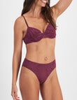 Berlei Because Mindful Mesh Hi Bikini, Blackcurrant product photo View 04 S