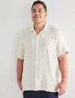 Tarnish King Size Cuba Slub Double Layer Shirt, Bone product photo View 05 S