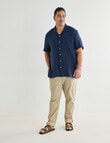 Tarnish King Size Cuba Slub Double Layer Shirt, Navy product photo View 03 S