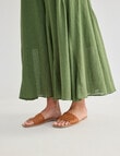 Zest Linen Blend Swirl Maxi Skirt, Olive product photo View 05 S