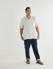 Tarnish King Size Cuba Slub Double Layer Shirt, Bone product photo View 03 S