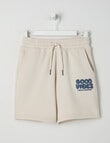Mac & Ellie Good Vibes Knit Shorts, Putty product photo