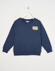 Mac & Ellie Good Vibes Crew Sweatshirt, Indigo product photo