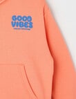 Mac & Ellie Oversize Good Vibes Hoodie, Tangelo product photo View 02 S