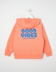 Mac & Ellie Oversize Good Vibes Hoodie, Tangelo product photo View 03 S