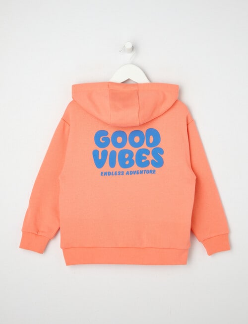 Mac & Ellie Oversize Good Vibes Hoodie, Tangelo product photo View 03 L