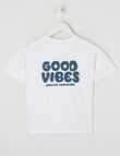 Mac & Ellie Good Vibes Box Tee Short Sleeve, Milk product photo View 02 S