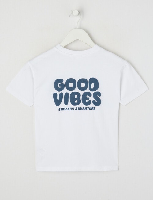 Mac & Ellie Good Vibes Box Tee Short Sleeve, Milk product photo View 02 L