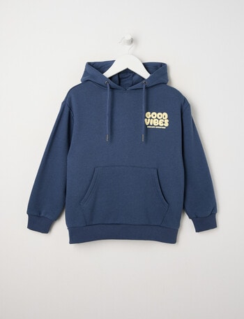 Mac & Ellie Good Vibes Oversize Hoodie, Indigo product photo