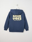 Mac & Ellie Good Vibes Oversize Hoodie, Indigo product photo View 02 S