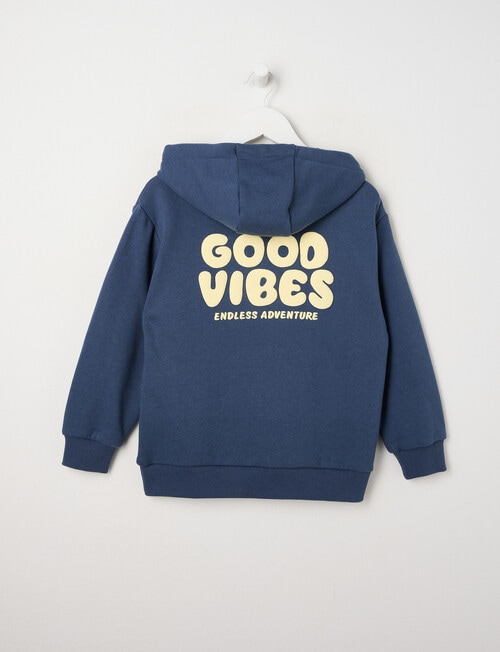 Mac & Ellie Good Vibes Oversize Hoodie, Indigo product photo View 02 L