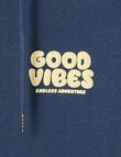 Mac & Ellie Good Vibes Oversize Hoodie, Indigo product photo View 03 S