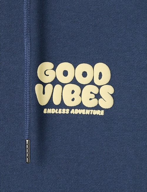 Mac & Ellie Good Vibes Oversize Hoodie, Indigo product photo View 03 L