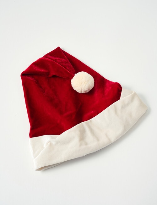 Christmas Shop Velvet Santa Hat product photo View 02 L