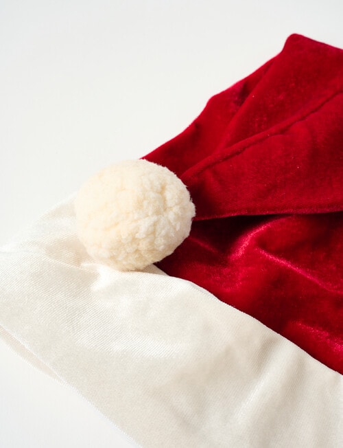 Christmas Shop Velvet Santa Hat product photo View 03 L