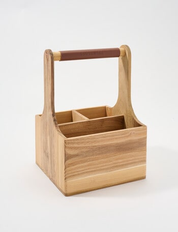 SouthWest Open Table Caddy, 30cm, Teak product photo