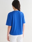 Denim Republic Slogan Tee, Cobalt product photo View 02 S