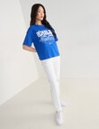 Denim Republic Slogan Tee, Cobalt product photo View 03 S