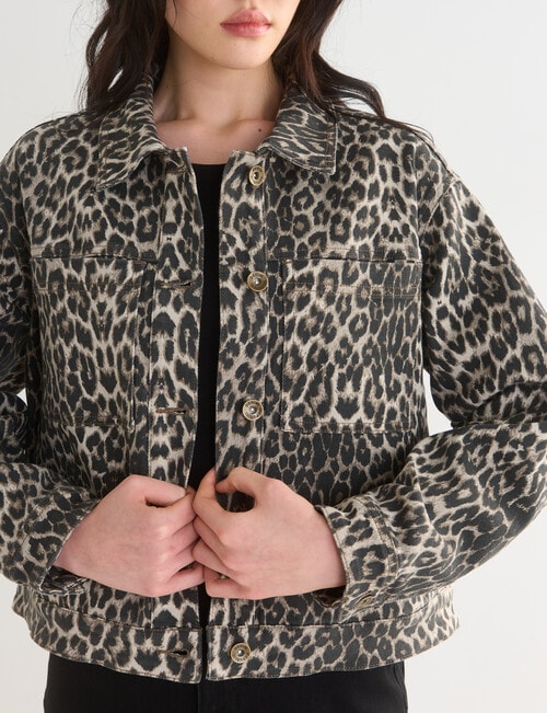 Denim Republic Denim Boxy Jacket, Animal product photo View 08 L