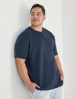 Gasoline King Size Sonar Waffle Henley T-Shirt, Slate product photo